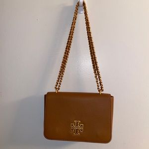 Tory Burch Britten Leather Shoulder Bag Like New